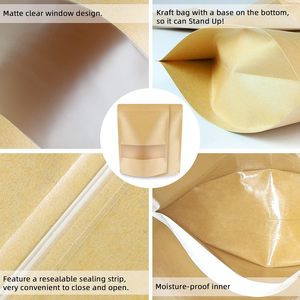 Bolsas de Papel Kraft de Grado Alimenticio Personalizadas, Resellables, de Alta Barrera, Aptas para Envasar Granos, Frutos Secos y Miel - Product Image 3
