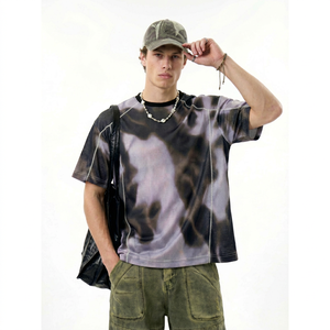 เสื้อยืดตาข่ายพิมพ์ลายดิจิตอล 210G แบบยูนิเซ็กส์ ระบายอากาศได้ดี เหมาะสำหรับฤดูร้อน เสื้อยืดแขนสั้นสั่งทำพิเศษ - Product Image 1
