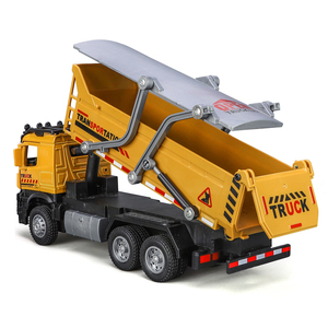 Camion à benne basculante en métal Wellborn 1:35, jouet en métal moulé sous pression avec son et lumière, fonction de recul, avec 3 piles AG10 4,5V pour garçons - Product Image 3