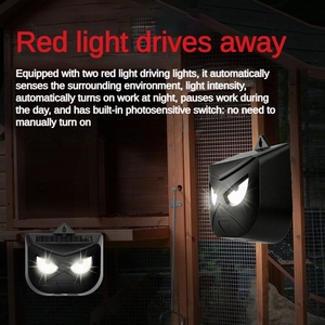 Repellente Solare Impermeabile per Animali a Forma di Gufo con Luce Infrarossi e Flash Bianco - Funzionamento Notturno Automatico per Ratti, Gatti, Cani - Product Image 2