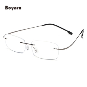 Boyarn, buena calidad, monturas sin montura, aleación <span class=keywords><strong>de</strong></span> titanio, presbicia, bloqueo <span class=keywords><strong>de</strong></span> luz azul, <span class=keywords><strong>gafas</strong></span> <span class=keywords><strong>de</strong></span> lectura para hombres - Product Image 1