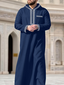 2026 Vêtement islamique brodé Thobe pour Homme, Djellaba Arabe, Caftan, Boubou Homme Musulman, Robe à capuche décontractée, Jubba - Product Image 2