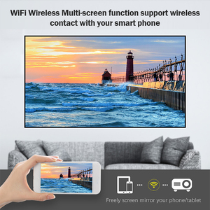 Proyector LED Inteligente Mejorado, 1080P Full <span class=keywords><strong>HD</strong></span>, 4500 Lúmenes, <span class=keywords><strong>650</strong></span> ANSI, Zoom Eléctrico, Contraste 4000:1, Enfoque Automático Android, Cine en Casa - Product Image 4