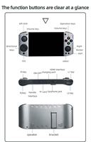 Console de jeu portable à écran d'affichage rétro nostalgique OLED HD de 5.1 pouces intégrée à plus de 30 simulateurs pour PSP PS1