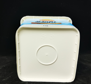 Seau carré en plastique blanc transparent avec couvercle, fourni par l'usine, pour l'emballage alimentaire, biodégradable - Product Image 3