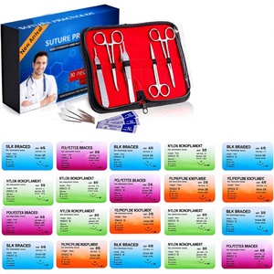 High Quality Large Silicone Stainless Steel Suture <b>Pad</b> Complete Suture Practice Kit Medical Training Pre Cut Wounds Manual - Product Image 1