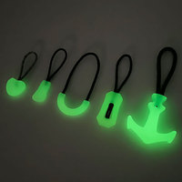 Échantillon gratuit Extracteur de fermeture éclair lumineux Extracteur de fermeture éclair en plastique pour veste de mode