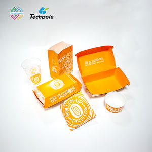 Cajas de comida para llevar Togo desechables para restaurante, soporte para tacos de maíz crujiente <span class=keywords><strong>mexicano</strong></span>, caja de embalaje de catering para llevar - Product Image 4