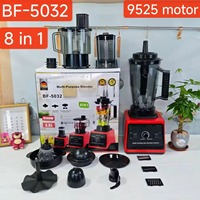 Mixeur Électrique Professionnel 8-en-1 Haute Performance Grande Capacité 9500W 5+ Vitesses Fonction Broyage pour Hôtels et Commerces