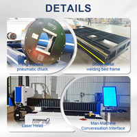 Nouvelle découpeuse laser à fibre pour plaques et tubes de type ouvert 1500W-12000W, source Raycus, CypCut, mandrin 240mm/350mm, commande CNC, DXF, 20mm 25mm, 3 axes