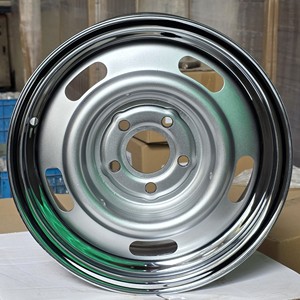 Nouvelle jante en acier chromée pour rallye, disque argenté, tailles 16'', 17'', 18'', 20'', PCD et déport personnalisés, jante classique 1501 5 - Product Image 1