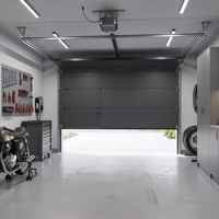 Porte de garage intelligente à commande à distance en alliage d'aluminium, moderne, sécurisée, durable, étanche, pour villa, avec portes piétonnes