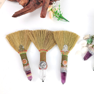 Phù Thủy Bàn Thờ Chổi Mini Wicca Bàn Chải Mane Chổi Cho Nghi Lễ Halloween Nghi Lễ Tinh Thể Màu Trắng Halloween Chổi - Product Image 3