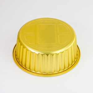 RE3G Emballage en feuille d'aluminium de haute qualité, Boîte à repas en feuille d'aluminium à parois lisses et or - Product Image 4