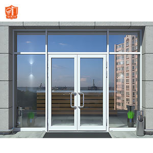 Porte de vitrine en aluminium avec panneau de verre Entrée commerciale - Product Image 2