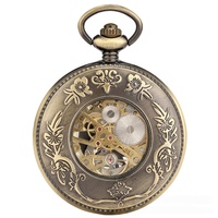 Montre de poche mécanique à remontage manuel de luxe, style antique, avec boîtier en alliage et chaîne de montre, non étanche, 75g, pour homme - Cadeau accessoires équestres