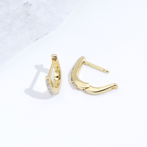 Pendientes de Moda Messi Gems MSE-773, Joyería de Plata 925, Pendientes Redondos con Diamantes Cultivados en Laboratorio - Product Image 3