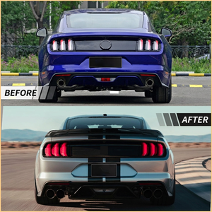 Kits de Carrocería Completos para <span class=keywords><strong>Ford</strong></span> <span class=keywords><strong>Mustang</strong></span> S550 2015-2017, Kit de Conversión de Carrocería Estilo GT500 con Alerón, Faldones Laterales y Difusor Trasero - Product Image 6
