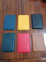 Dompet kulit pemegang kartu ramping magnet terkuat bawaan 23 dengan MagSafe untuk Apple iPhone 12 13 14 15 16 17