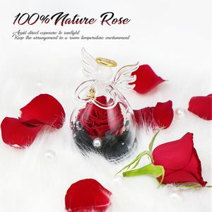 Rose éternelle en verre, cadeau de la Saint-Valentin, fleur d'amour, boîte de fleurs, vente en gros de fleurs préservées, boîte cadeau rose éternelle - Product Image 3