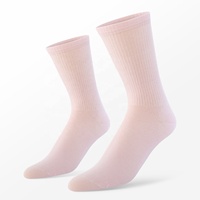 Chaussettes OEM rose de haute qualité pour femmes avec logo personnalisé Chaussettes colorées de sport en coton pour filles Usine de fabrication