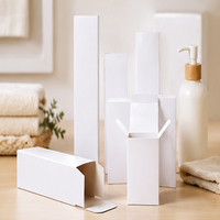 Emballage cosmétique de luxe en carton blanc, rectangulaire, robuste, recyclable, pour crème visage et yeux, maquillage personnalisé, bougies, vente en gros