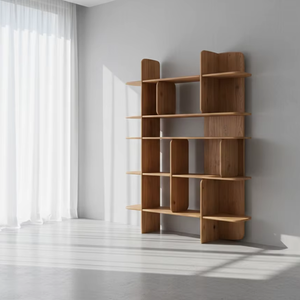 ชั้นวางของติดผนังไม้เนื้อแข็งลูน่า ผสมผสานพื้นผิวไม้ธรรมชาติและดีไซน์ทันสมัยเพื่อเพิ่มความสวยงามให้กับเฟอร์นิเจอร์ห้องนั่งเล่น ยกระดับทุกพื้นที่ - Product Image 1