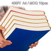A4 personnalisé 200 feuilles Journal couverture souple en cuir Pu école épais cahier pour les étudiants