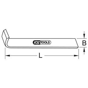 KS TOOLS BRONZEplus Racloir coudé 200 mm - Product Image 2