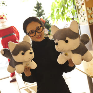 Kanepe dekorasyon yastık çocuk oyuncak için sevimli <span class=keywords><strong>Husky</strong></span> peluş bebek yumuşak köpek - Product Image 3