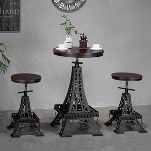 Hot <span class=keywords><strong>Paris</strong></span> Tour Design Moderne Haute Qualité Réglable En Cuir En Bois En Métal Tabouret <span class=keywords><strong>De</strong></span> Bar Hôtels Bars Cafés Salon Base Rotative - Product Image 2