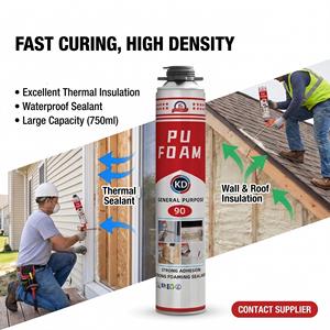 Mousse polyuréthane multi-usage en spray pour le remplissage des joints de fenêtres et de portes, l'isolation thermique et l'étanchéité des joints - Product Image 2