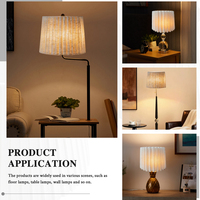 Lampe de chevet moderne minimaliste européenne personnalisable en usine, abat-jour en tissu de lin fait main, fixation amovible