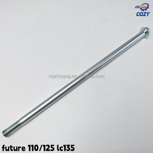 Malaysia Future110 <span class=keywords><strong>125</strong></span> Ensemble d'essieu de roue avant, pivot de bras oscillant arrière pour Honda Lc135, arbre de roue arrière, boulon, pièces de moto - Product Image 3