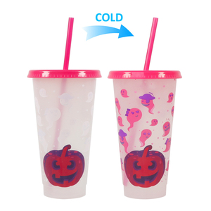 Bicchieri Luminosi per Halloween e Natale, Regali per Ragazze, Ragazzi e Donne, Tazze Riutilizzabili per Bevande Fredde, Bicchieri in Acrilico Fluorescenti per Halloween - Product Image 2