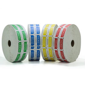 사용자 정의 더블 아케이드 상환 추첨 티켓 오프셋 인쇄 골판지 코팅 용지에 인사말 카드 연속 번호 매기기 - Product Image 1