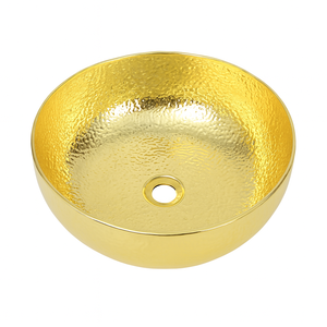 อ่างล้างหน้าทรงกลมทำจากทองแดงตีมือ สำหรับห้องน้ำ สไตล์เซน รีสอร์ท โฮมสปา โรงแรมบูติก - Product Image 4