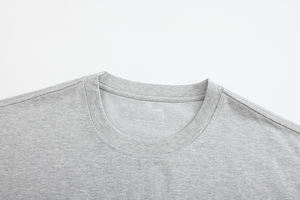 Camiseta Básica y Elegante de Cuello Redondo, Tejida, Cómoda, de Manga Corta, Poliéster/Algodón, Unisex, para Uso Diario, Informal, Deportiva - Product Image 3