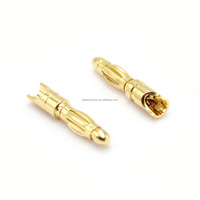 Conectores Banana GC2011-F/M de 2.0mm Chapados en Oro, Macho y Hembra, Conectores Dorados GC2011