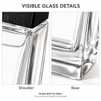 Flacons de parfum en verre transparent rectangulaires plats de 30 ml, 50 ml, 100 ml avec vaporisateur pour emballage de parfum personnalisé, flacon vide uniquement