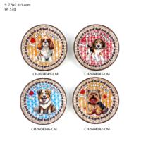 Aimant décoratif en céramique blanche de 7,5 cm, style mignon, pour la maison, motif chat, souvenir touristique
