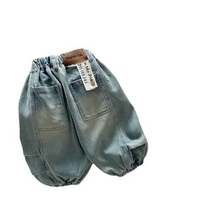 Jeans vintage délavés pour garçons, pantalons à taille élastique, pantalons <span class=keywords><strong>baggy</strong></span> pour garçons de 3 à 8 ans, bébés garçons - Product Image 1