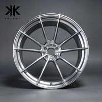 Nouvelles jantes en alliage d'aluminium forgé CNC, finition argentée, 6061 T6, 10 rayons, légères, style européen, 25 mm, 18-22 pouces