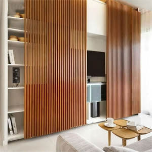 Panel de pared WPC acanalado compuesto de plástico y madera de rejilla ranurada tablero de listón de revestimiento interior y exterior para decoración de fondo de <span class=keywords><strong>TV</strong></span> - Product Image 6