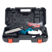 Scie électrique sans fil multifonctionnelle 6 pouces 24V pour usage domestique avec réservoir d'huile, scie de jardinage et d'élagage pour le travail du bois