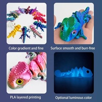 Jouet caméléon articulé imprimé en 3D, ornement caméléon à articulations mobiles, modèle créatif pour bureau, plusieurs couleurs disponibles