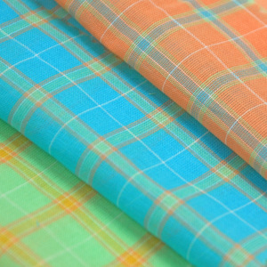Bán Buôn Bông Nhỏ Màu Sắc Tươi Sáng Kiểm Tra 100% Sọc Sợi Nhuộm Suiting Trẻ Em Áo Sơ Mi Kiểm Tra Vải - Product Image 2