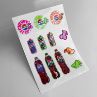 Autocollant en résine époxy 3D personnalisé, en relief, imperméable, auto-adhésif, en PVC, avec logo imprimé, pour la décoration de jouets et de produits électroniques