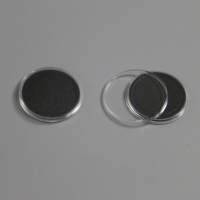 Présentoir de rangement de pièces d'argent en forme de lingot de médaille personnalisé, Capsule de pièce ronde en plastique acrylique avec coussinets en mousse
