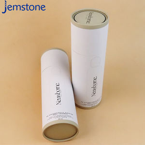 100% recyclé biodégradable usine gros kraft artisanat cylindre papier tube emballage avec couvercle - Product Image 1